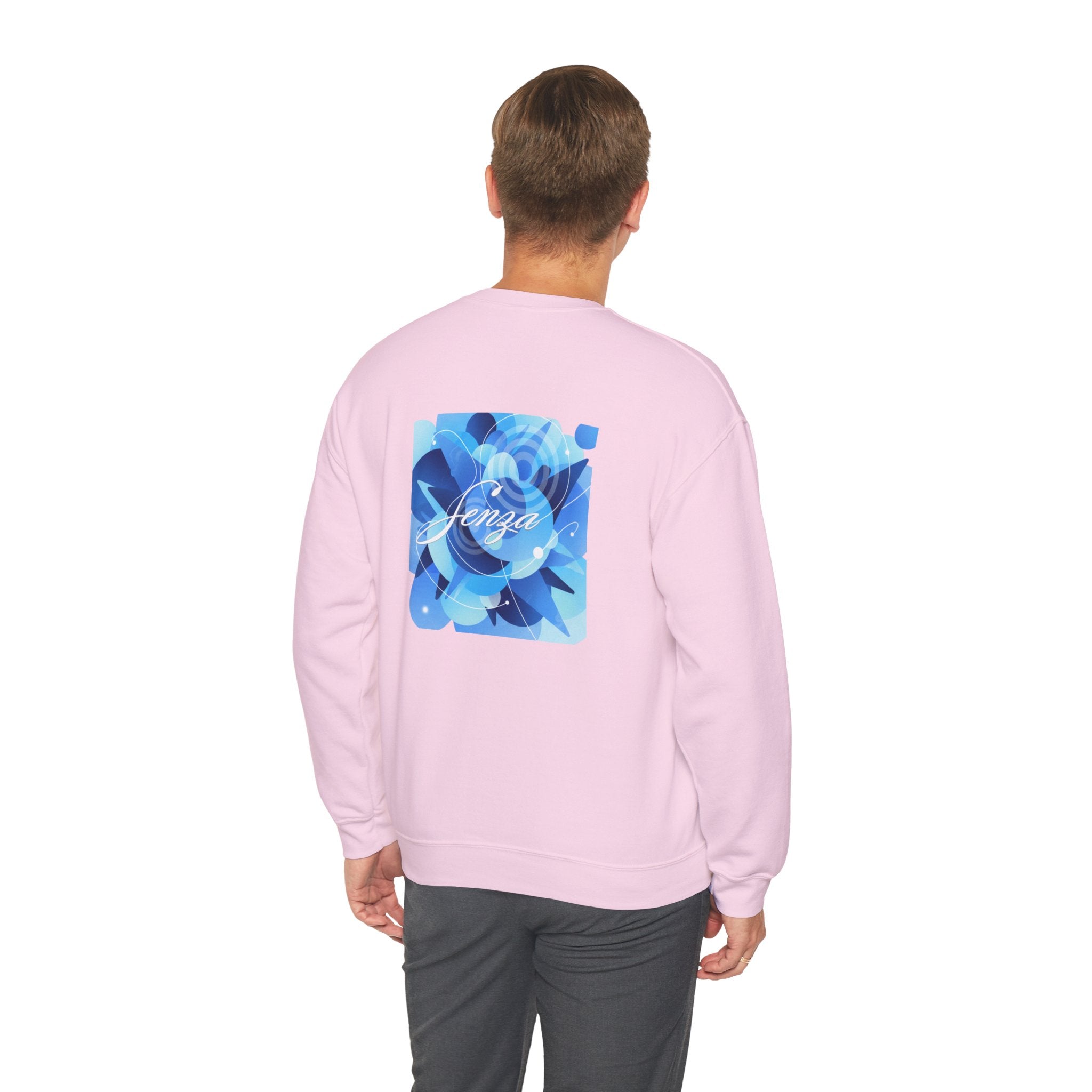Sudadera sin capucha con estampado rosa claro