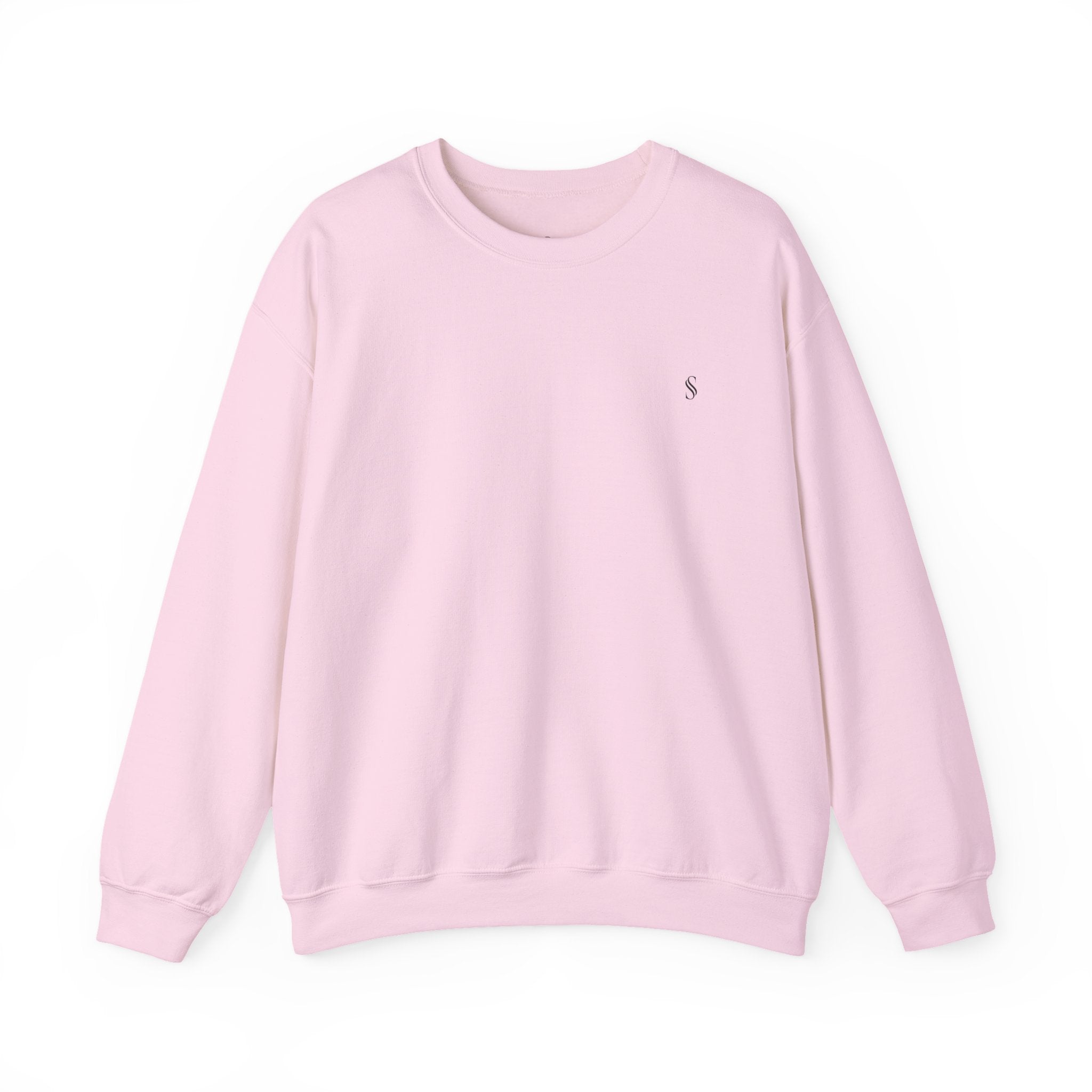 Sudadera sin capucha con estampado rosa claro