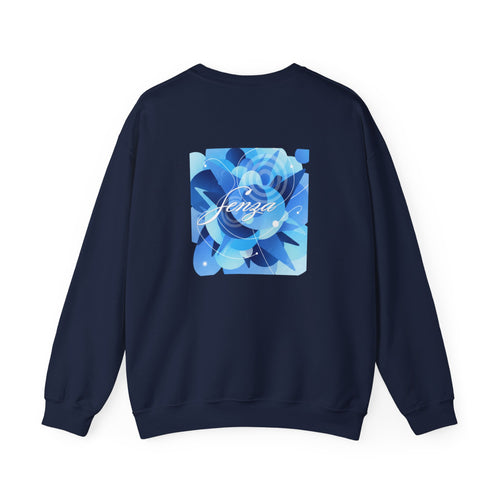 Sudadera sin capucha con estampado azul marino